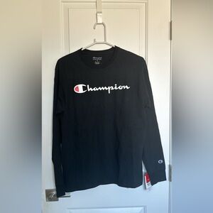 NWT Men’s Championn Medium Graphic Black Long Sleeve